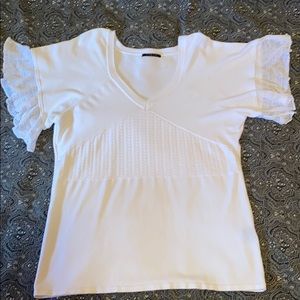 Cyrus Lace-Trimmed Short-Sleeved Summer Sweater